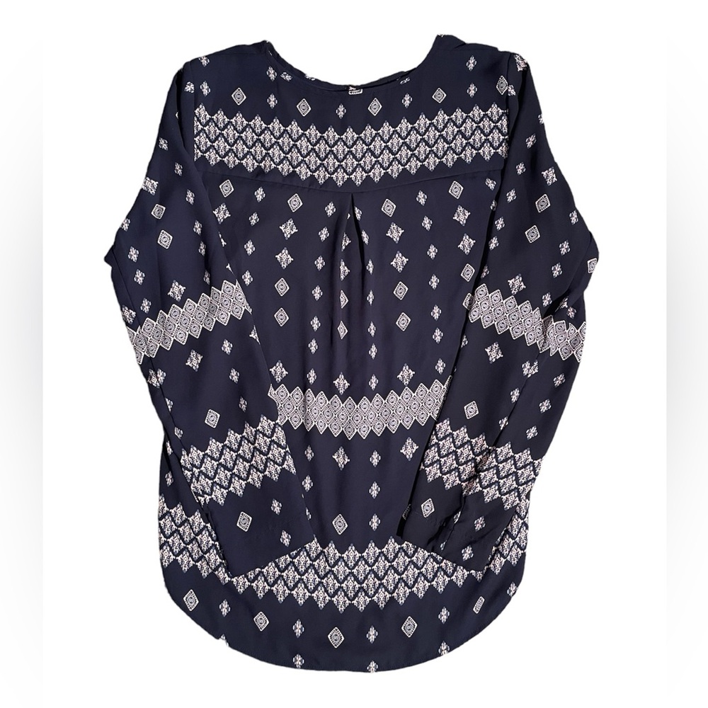 Gap Navy Blue Long Sleeve Blouse Women’s Small - Picture 2 of 4